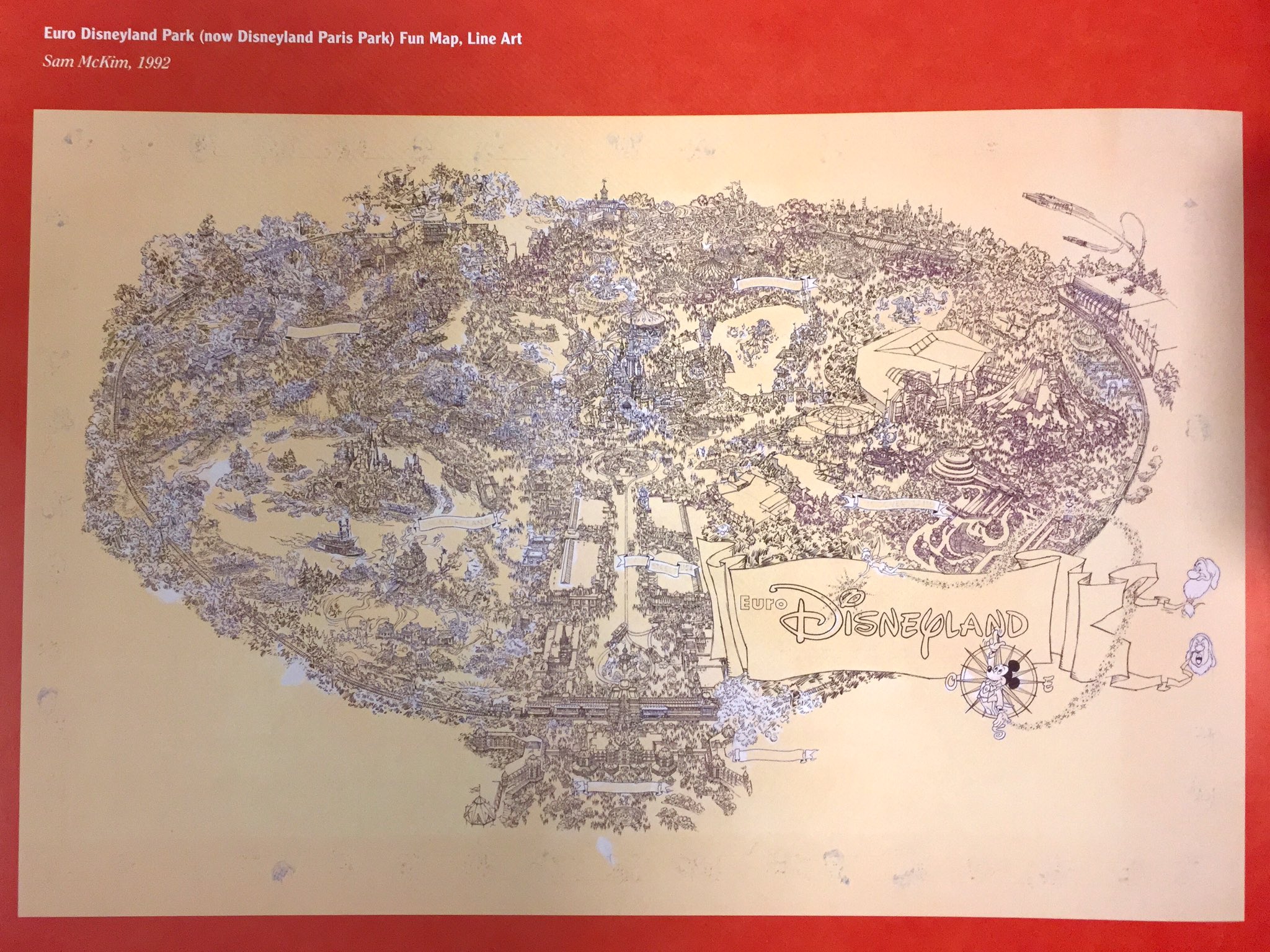 Disneyland Paris Fun Map Cafefantasia 💫 Di Twitter: "On Page 72 Of Maps Of The Disney Parks, Sam  Mckim's Line Art Version Of The Famous #Eurodisneyland Park Fun Map. 🗺  #Disneymaps Https://T.co/Vp462Rljsf" / Twitter