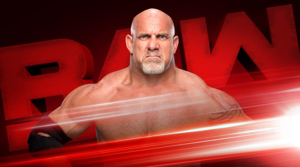 WWE's tweet photo. TONIGHT @Goldberg returns on the very first #RAW of 2017 at 8/7c on @USA_Network! What does he have in store? https://t.co/0XZYJDLUXw https://t.co/SOEuAYNFcv