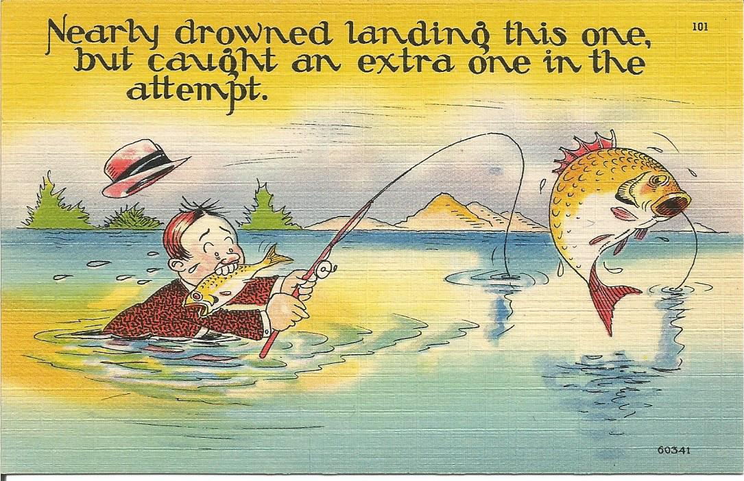 RunHollyhock's tweet photo. #vintagepostcards #comicpostcards #fishing https://t.co/plupGz1nHl