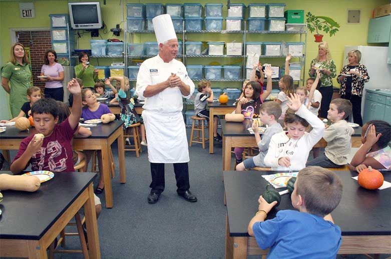 Chefs help make healthy eating fun for students through Chefs Move to Schools: go.wh.gov/V64Nsd @USDANutrition #LetsMove