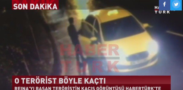 Reina'yı basan teröristin kaçış görüntüsü ortaya çıktı hbr.tk/DCa6xH