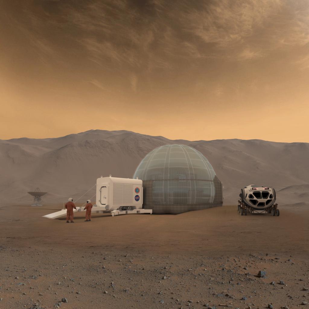 NASA's tweet photo. How will future astronauts survive on Mars? There’s a new icy concept for living on the Red Planet, check it out: https://t.co/JVEBaYOuBq https://t.co/5lKpTXphDl