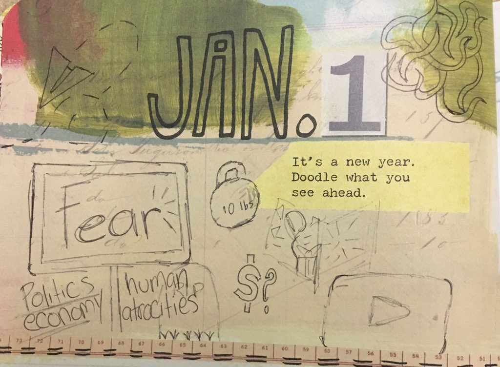 TorriCreates's tweet image. Forgot to post my first #doodle of the year yesterday. #createeveryday #doodler