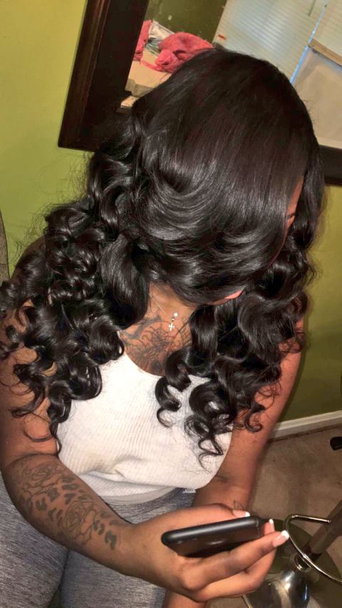 pinkjuicymac's tweet photo. Partial Sew Ins .. different views ... #PartialSewIn #MinimumLeaveOut #Cosmetologist #DMVhair #hairstylist https://t.co/MLj2j7q3cl