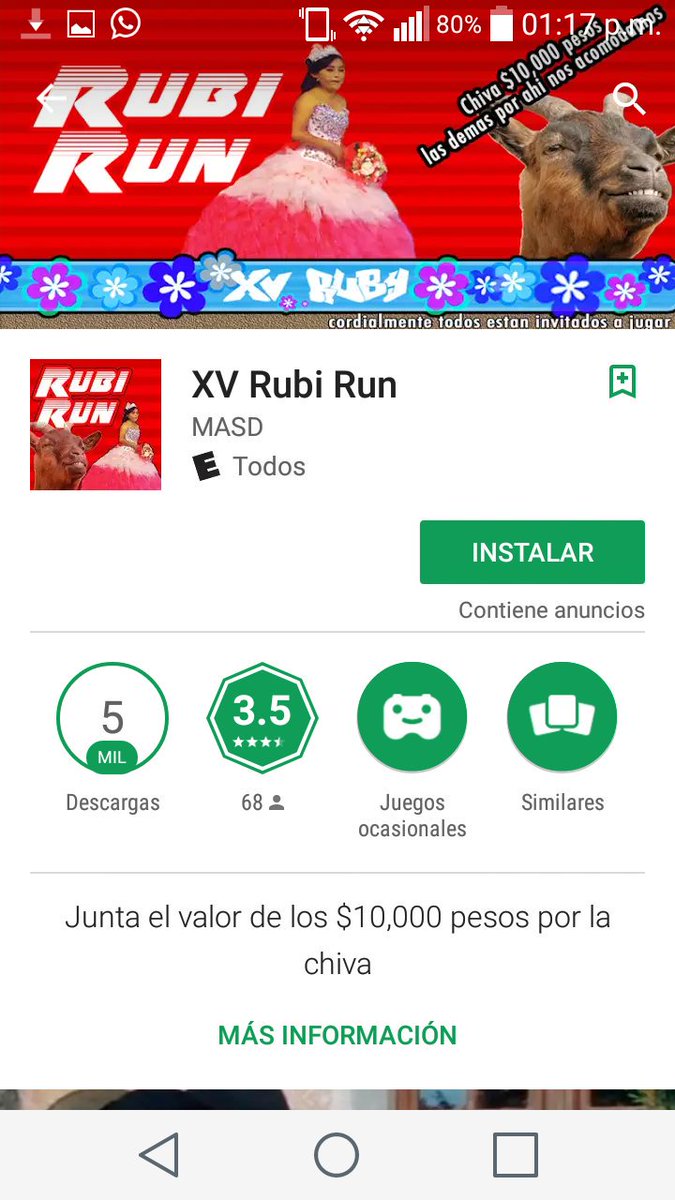 Wendolyne_12's tweet photo. Encontrarte con esto en la Play Store😂
#LosXVdeRuby Siguen circulando https://t.co/MyAgZUPNiW