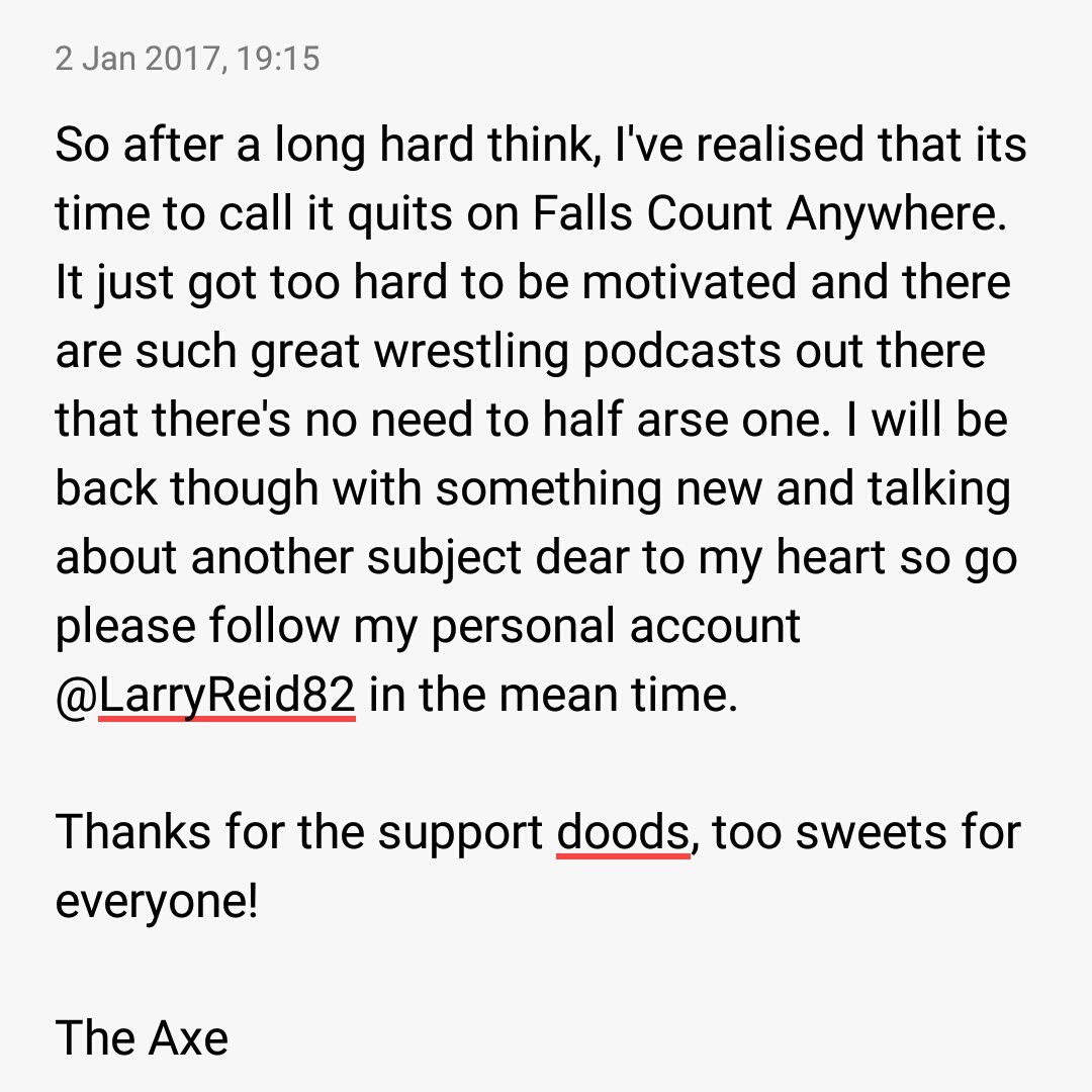 FCAShow's tweet image. Hanging up the boots.