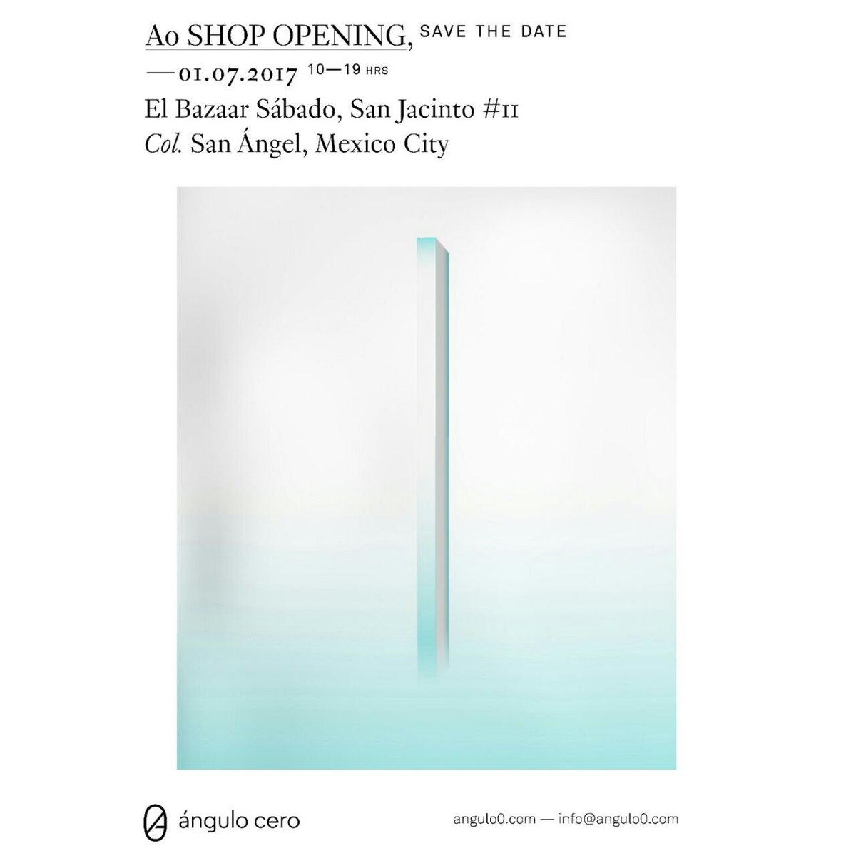 Los esperamos este sábado 7 de enero en la inauguración de A0 Shop en El Bazaar Sábado.