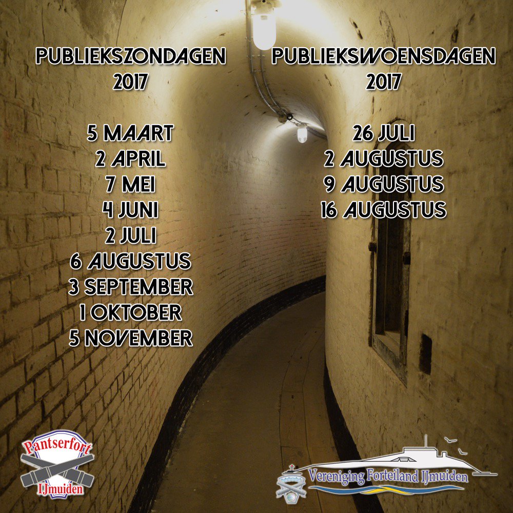 Happy New Year! Ook in 2017 kunt u het Forteiland weer bezoeken! 5 maart gaan onze deuren weer open voor publiek! #Forteiland #IJmuiden