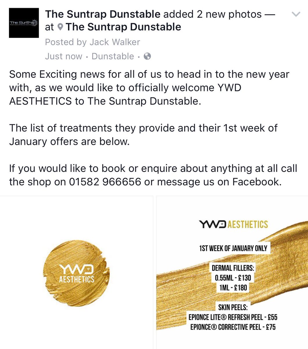 The Suntrap Dunstable now offers dermal fillers and more......

Get in contact for more information!!!