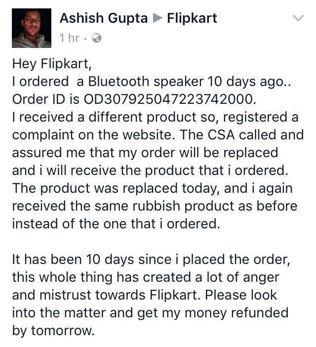 tusharsahani9's tweet photo. @Flipkart what's wrong with you? https://t.co/FCFVef1kOn