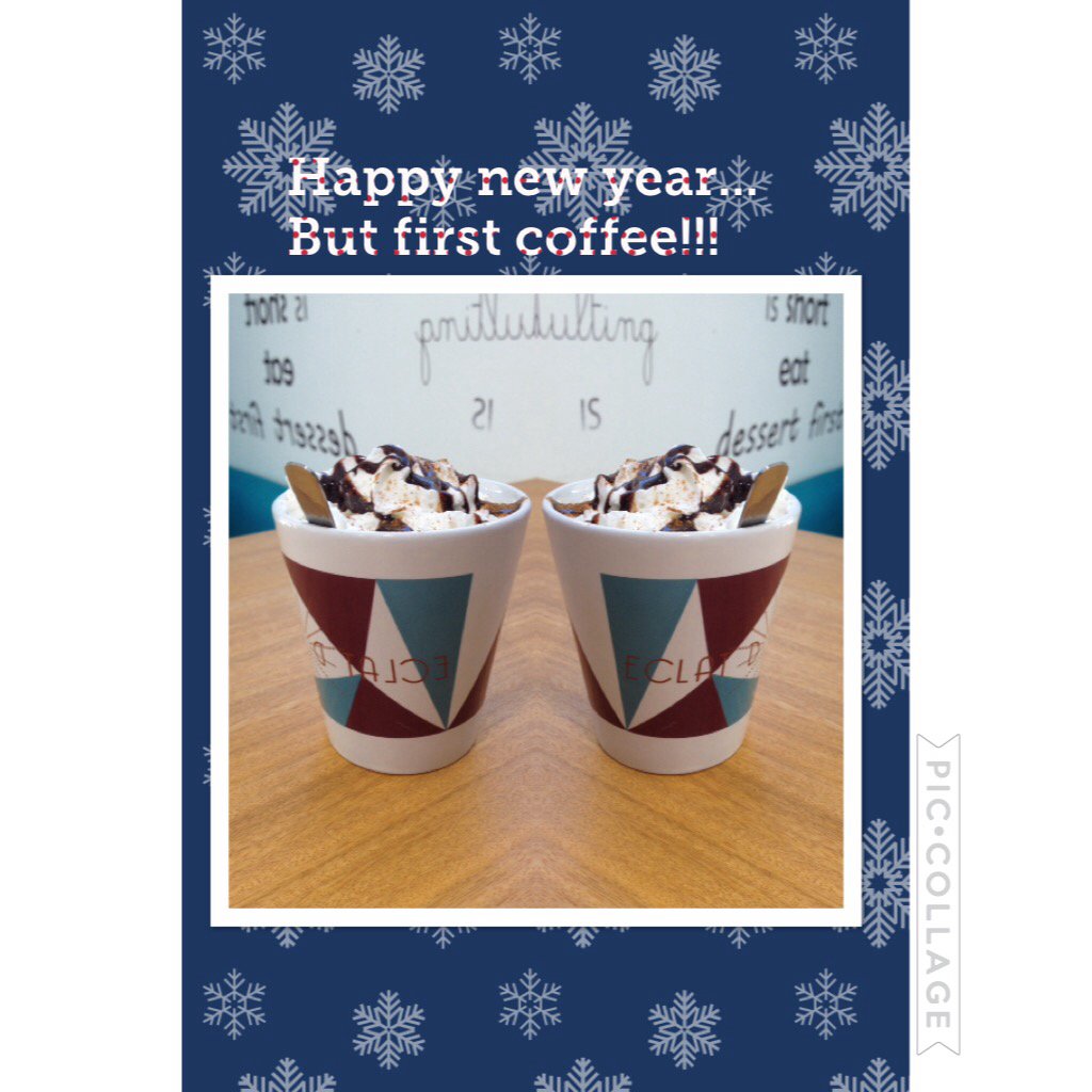 OrEclat's tweet photo. Happy #newyear ! But first #coffee! #Eclatdor #cafeteria https://t.co/rrWBwHOAda