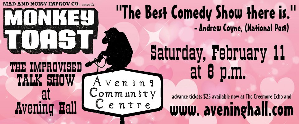 aveninghall's tweet photo. Feb. 11 @MTToronto hilarity at the hall w/ guests @TishCohen @waterfirstngo Tickets here https://t.co/za2aQ3aIac https://t.co/4y0iS1jAaK