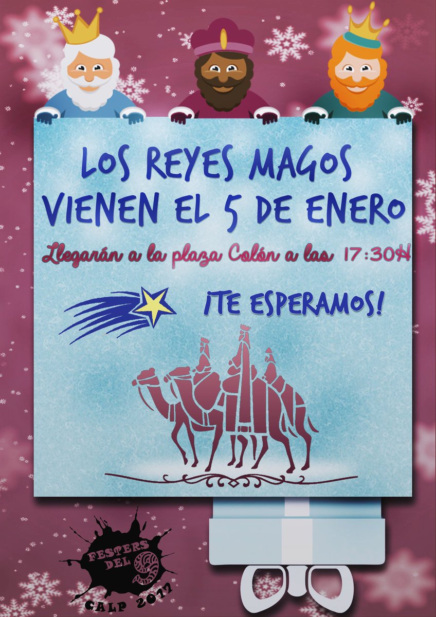 Festers2017's tweet image. Los reyes magos vienen el 5 de enero a la plaza Colón a las 17:30H, te esperamos!!!