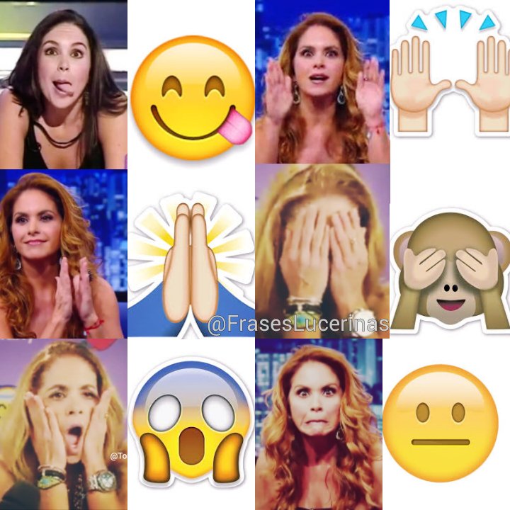FrasesLucerinas's tweet photo. Hogaza emojis! Minhas caras e bocas favoritas!
@LuceroMexico https://t.co/jjt4kNLIiD