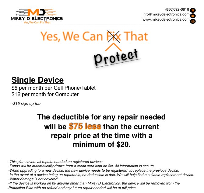 MikeyDElec's tweet photo. Join our protection plan today!
Message us if you have any questions. https://t.co/5g9JrW4zgX