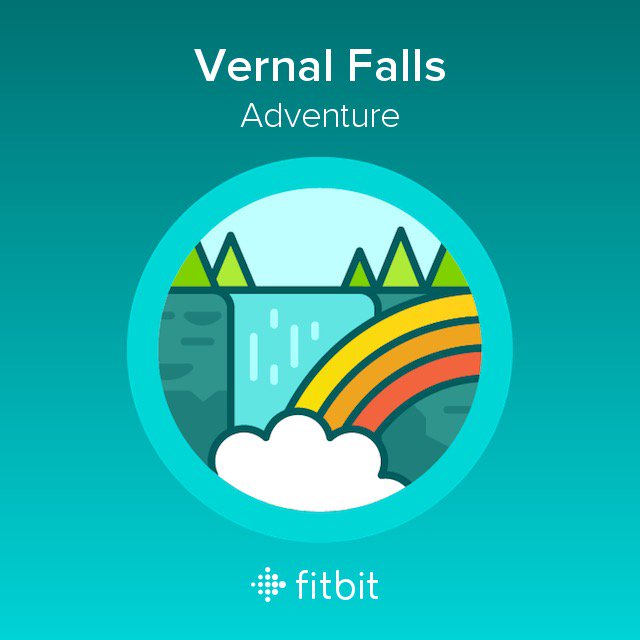 TraannM's tweet image. I hiked the Vernal Falls Trail on a Fitbit Adventure #Fitbit #FitbitFun