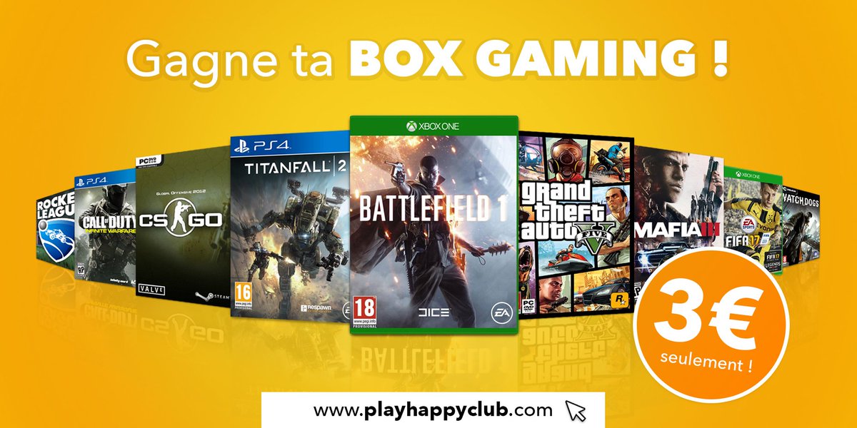 _nicolasbello's tweet photo. Gagne une "Box Gaming" PlayHappyClub
> https://t.co/qp6XGLl4EN
- RT pour participer au concours
Tirage au sort le 03/01 https://t.co/nZS6i7BcT9