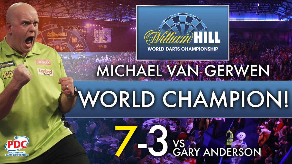 WORLD CHAMPION! Michael van Gerwen wins the <a href="/WilliamHill/">William Hill</a> World Darts Championship and is crowned World Champion for a second time! #WHDarts