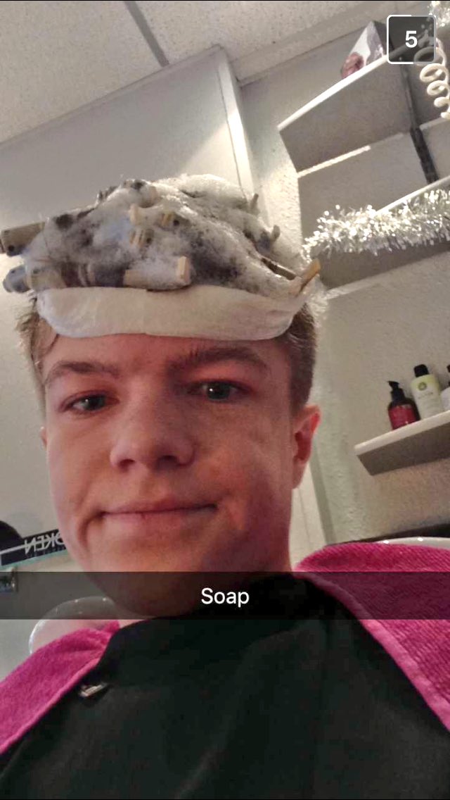 em_jarman's tweet photo. 2017 off to a great start, James has only gone and got himself a perm😭!!!! https://t.co/XiClAANbbX