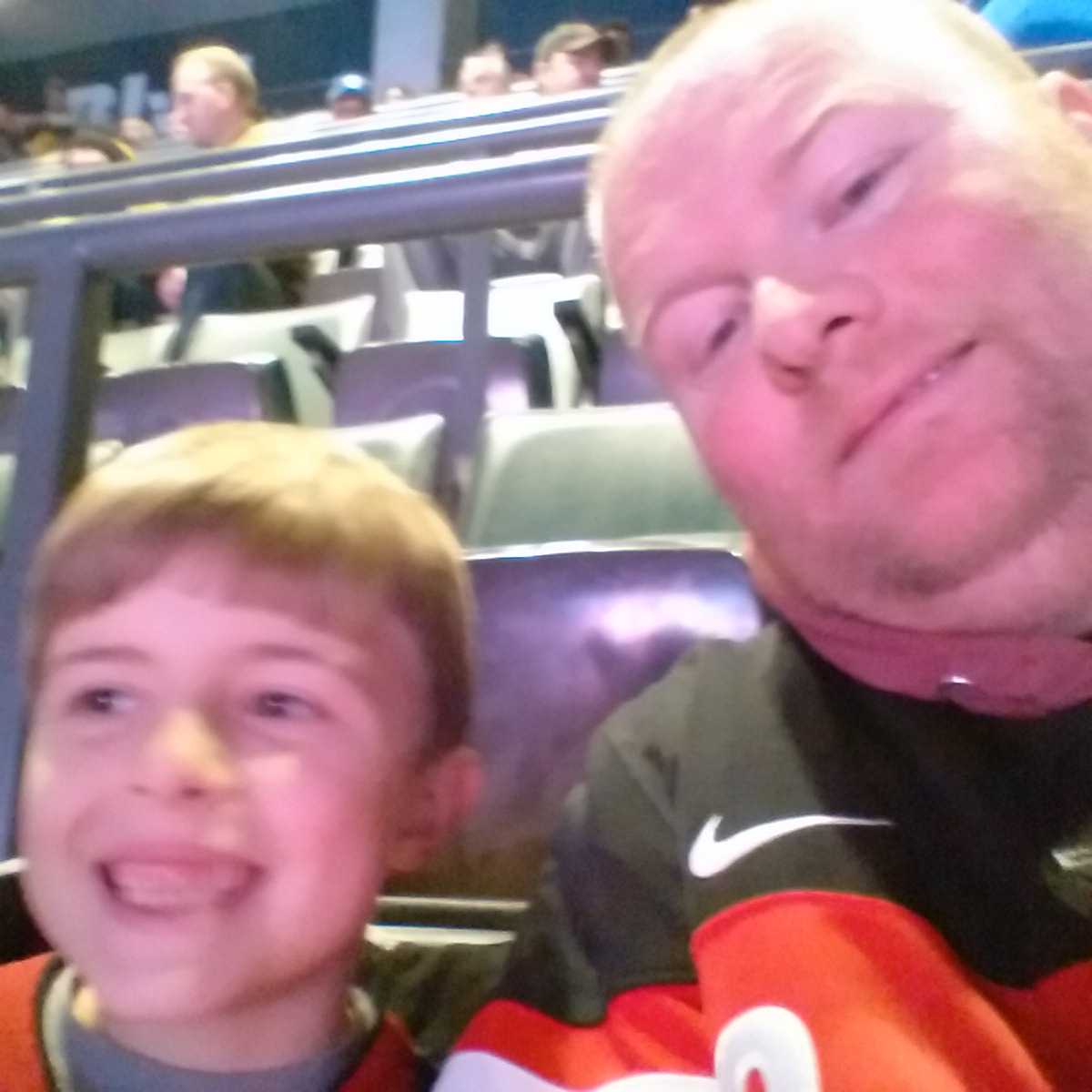 Brockguy68's tweet photo. Boys night out at#WJHC2017! https://t.co/lEyPeWlDbf