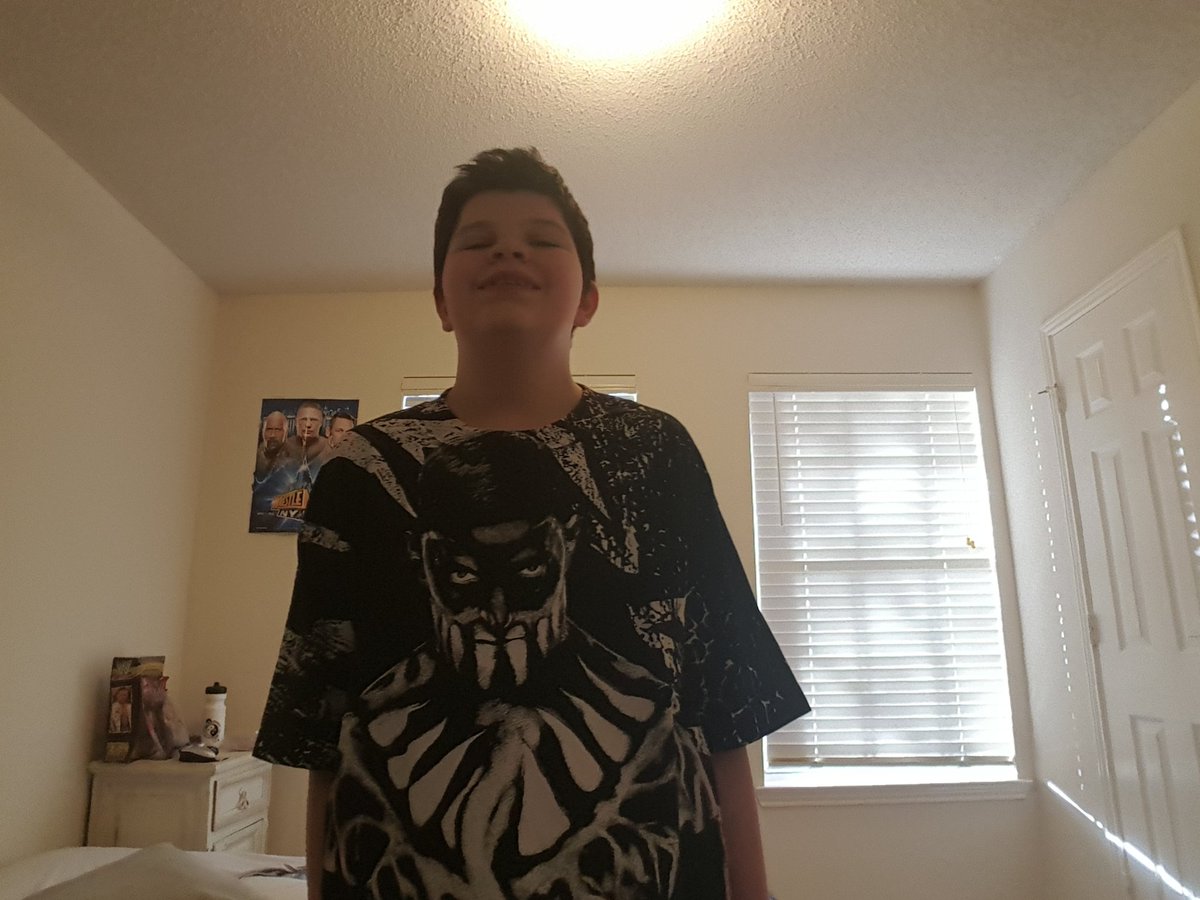 theconnorriley_'s tweet photo. Wearing my @FinnBalor shirt I love it and try to do the #FinnPose not that good at it lol https://t.co/R4XeKW4s5x