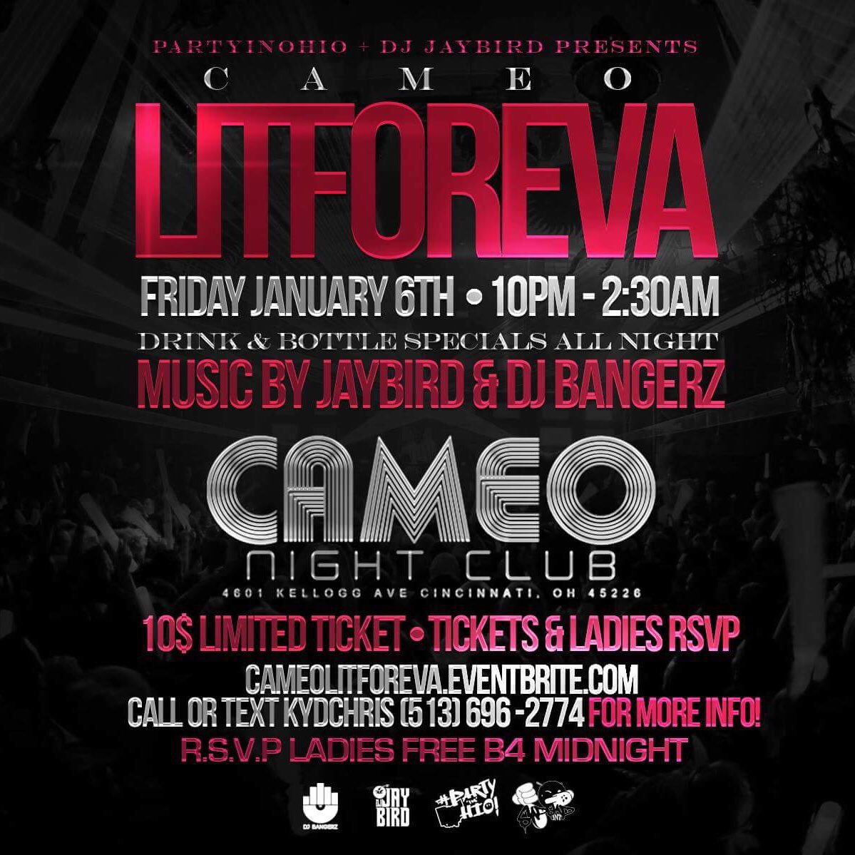 JayBirdOfficial's tweet photo. We Starting The New Year Off Right. #LitForEva Going Down This Friday @ Cameo ! 2601 Kellogg Ave.. Ladies Free Before 12 ! 18+ Event !π€πΎ https://t.co/qsQWYssjzy