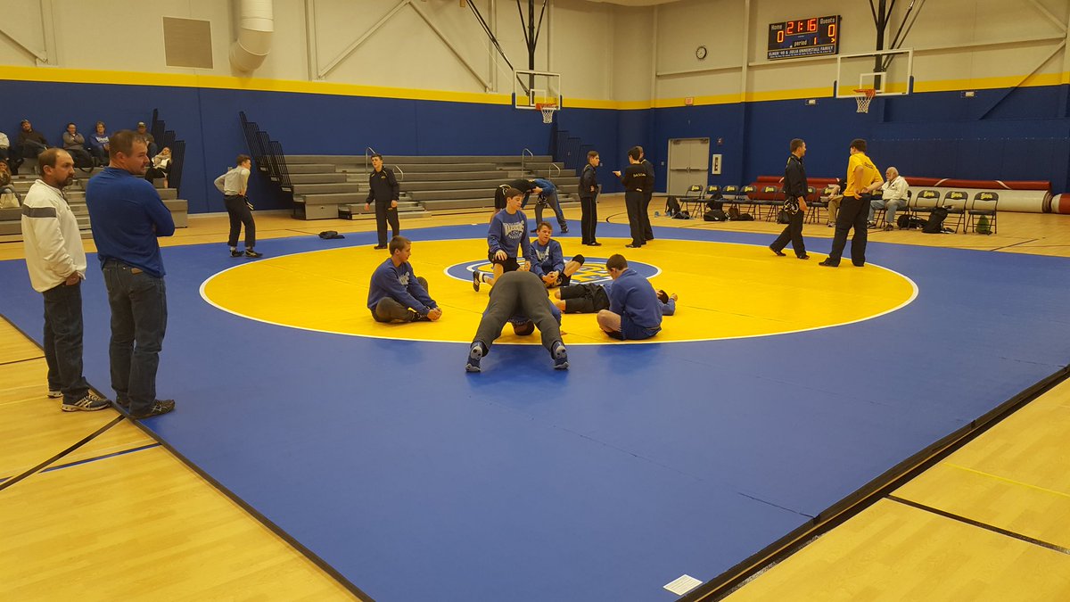 Getting ready to dual at St. Francis Borgia