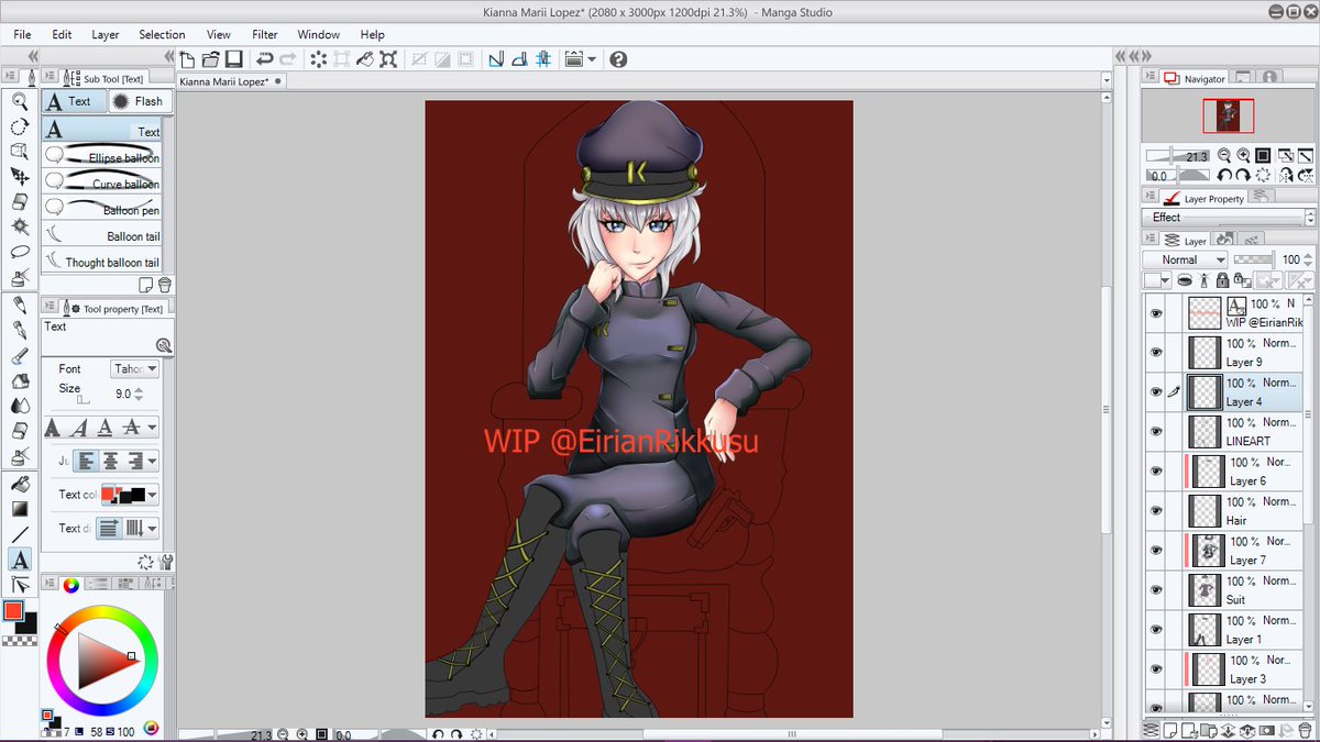 ((I've been working on this for a while now, I should really finish it~
Its of my OC, Kianna. 
And yes, @EirianRikkusu is my Personal))