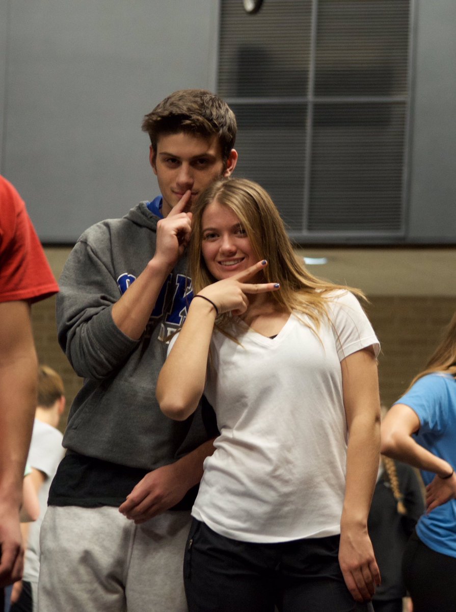 mrNDA_2017's tweet photo. SFS senior Dylan Chagin and his escort take a break from their hard work to pose! Come see them in action January 7th! Get tickets now! $10! https://t.co/nSoXjBxgZX