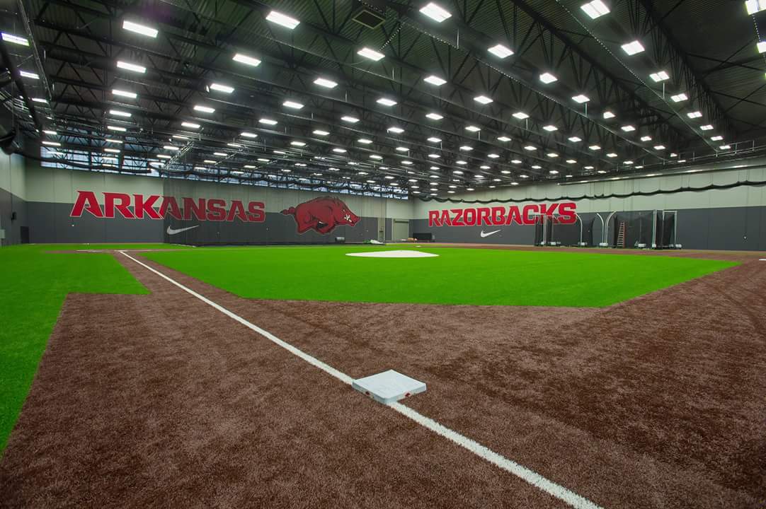 With our first post we are showcasing the Razorback's amazing indoor facility! <a href="/RazorbackBSB/">Arkansas Baseball</a>