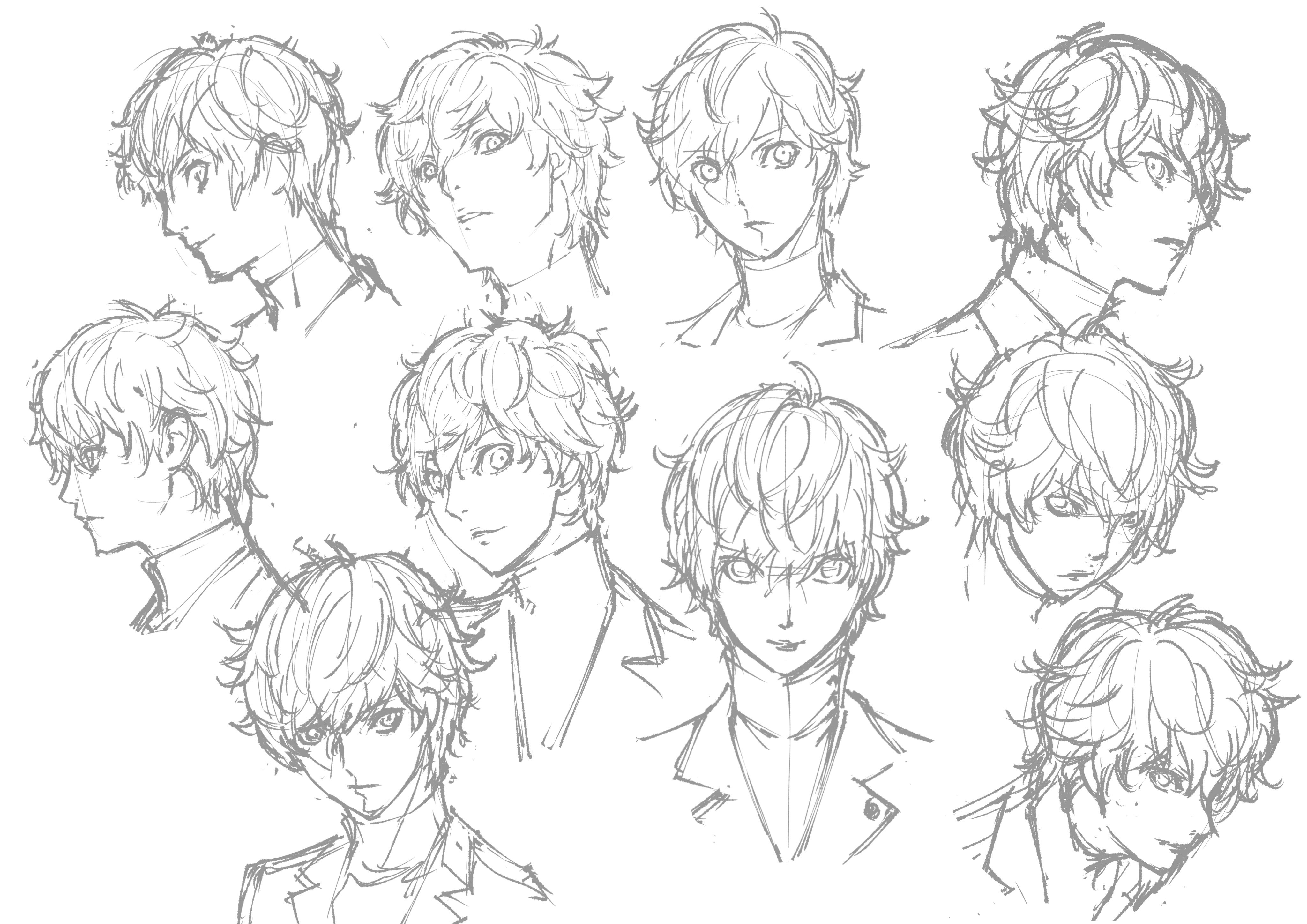 ウタ なんとなく自分用に簡単にキャラ表的なものを作ってペルソナ絵のリハビリ 下書き P4パチの総作監から随分経ってるし ４年半くらい 最初に大体覚えちゃえば後が楽なので アニメムービーのキャラ表が見てみたい というか欲しい T Co