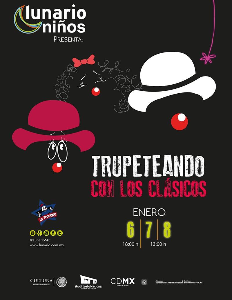 zonaescena's tweet photo. #RegaloDeReyes #TrupeteandoConLosClásicos, de @La_Trouppe viernes 6 de enero, a las 18:00 horas. Descuentos en #Preventa2017. @LaCartelera https://t.co/T6hsnD2Wzg