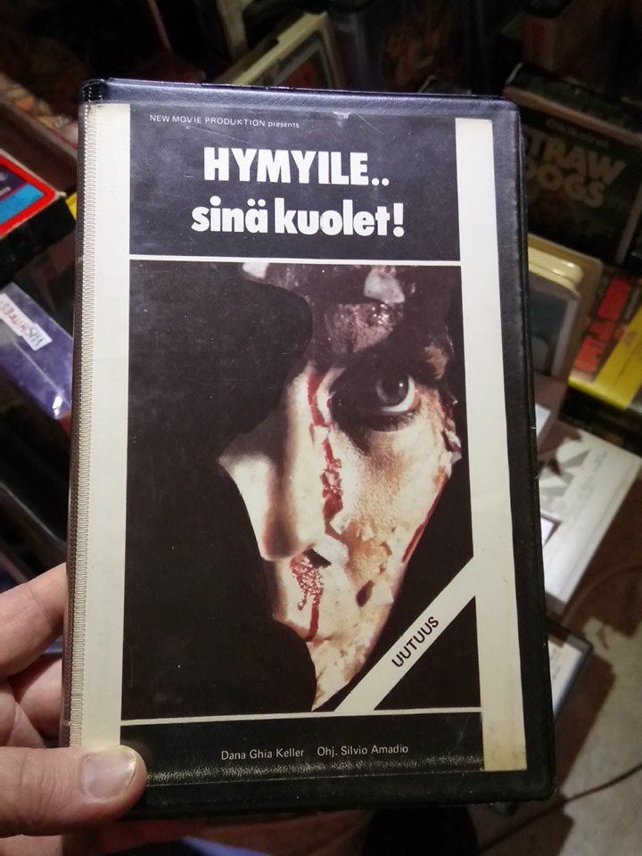 JarkkoHolmstrm's tweet image. Got this really #rare finnish #VHS of #smilebeforedeath #ilsorrisodellaiena #hymyilesinäkuolet