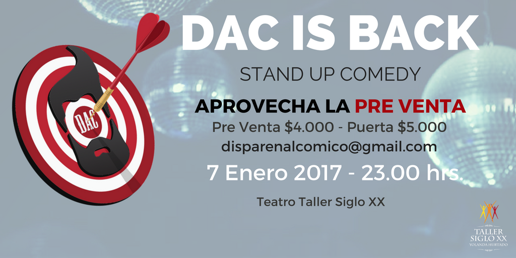 guaycachai's tweet photo. #StandUpComedy #DacIsBack PreVenta disparenalcomico@gmail.com / 7 enero / 23 hrs en @tallersigloxx @dac_comedy https://t.co/qJE30LddTu https://t.co/yI32lC0J0N