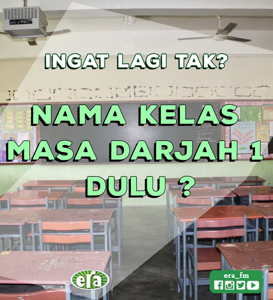 ERAdotje's tweet photo. Selamat kembali ke sekolah! Korang yang dah habis sekolah tu, ingat lagi tak nama kelas korang masa darjah 1 dulu?
#sajakongsi #sajatanya https://t.co/xp65grjcIN