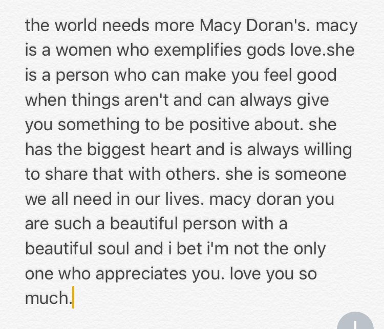 <a href="/macydoran_/">M A C Y  D O R A N ♡</a> i appreciate you.