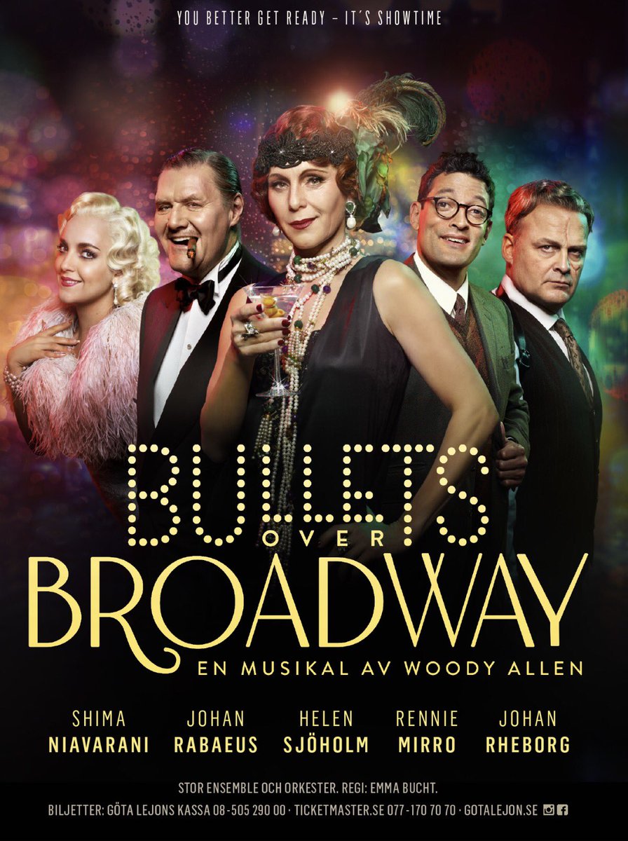 12 januari är vi tillbaka igen! #bulletsoverbroadway #götalejon
