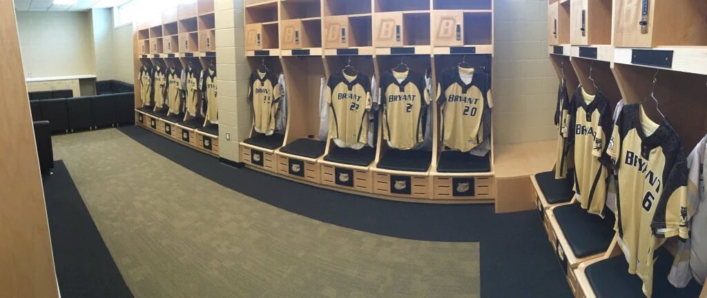 lifeofncaabase's tweet photo. Next up is @_BryantBaseball from Rhode Island. The Bulldogs have new facilities and lots of support from the @BryantUniv students! https://t.co/ClzbuK050E