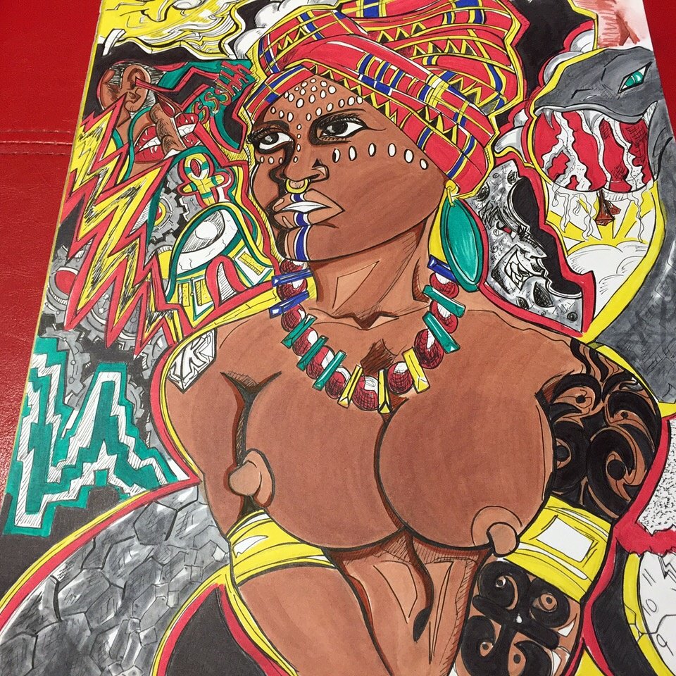 IamJamaul's tweet photo. #creative_is #youngblackartists #blackart #dopeblackart #melanin https://t.co/gcYeU4AAIz