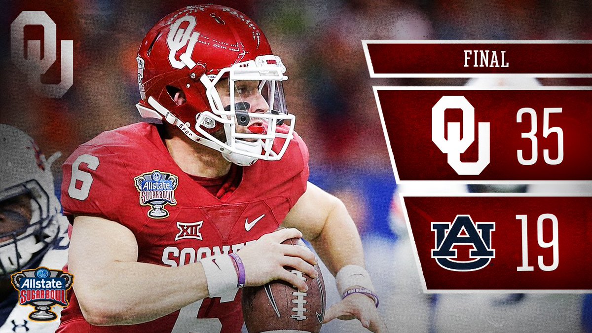#Sooners beat Auburn in the <a href="/SugarBowlNola/">Allstate Sugar Bowl</a>!!!

Full recap ➡️ bit.ly/2iCNl7D