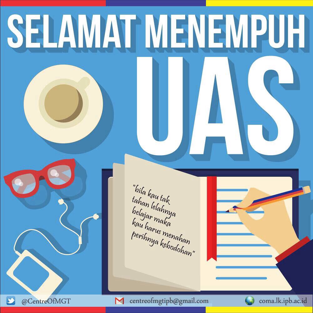 [SELAMAT MENEMPUH UAS]

Selamat Pagi The Managers!

Selamat menjalankan UAS. Berani jujur itu hebat! Semoga sukses.