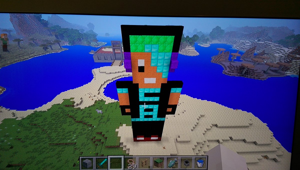 Julesy78's tweet photo. 6 year old Claire made @ChadAlan01 in Minecraft! She loves Chad so much! #chadalan #gamerchad #sheheartshim https://t.co/y8cydBqG8J