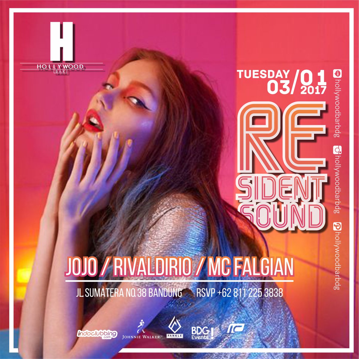 Tonight! Resident Sound <a href="/hollywoodbarbdg/">H Music Bar</a> ,rsvp +6281312828001