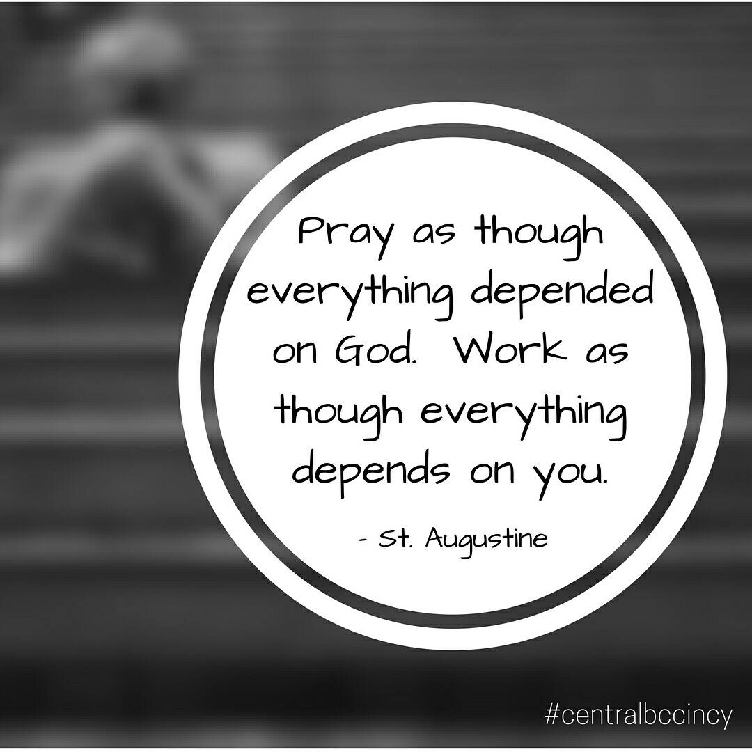 Image result for free clip art, "pray as though everything depended on God"