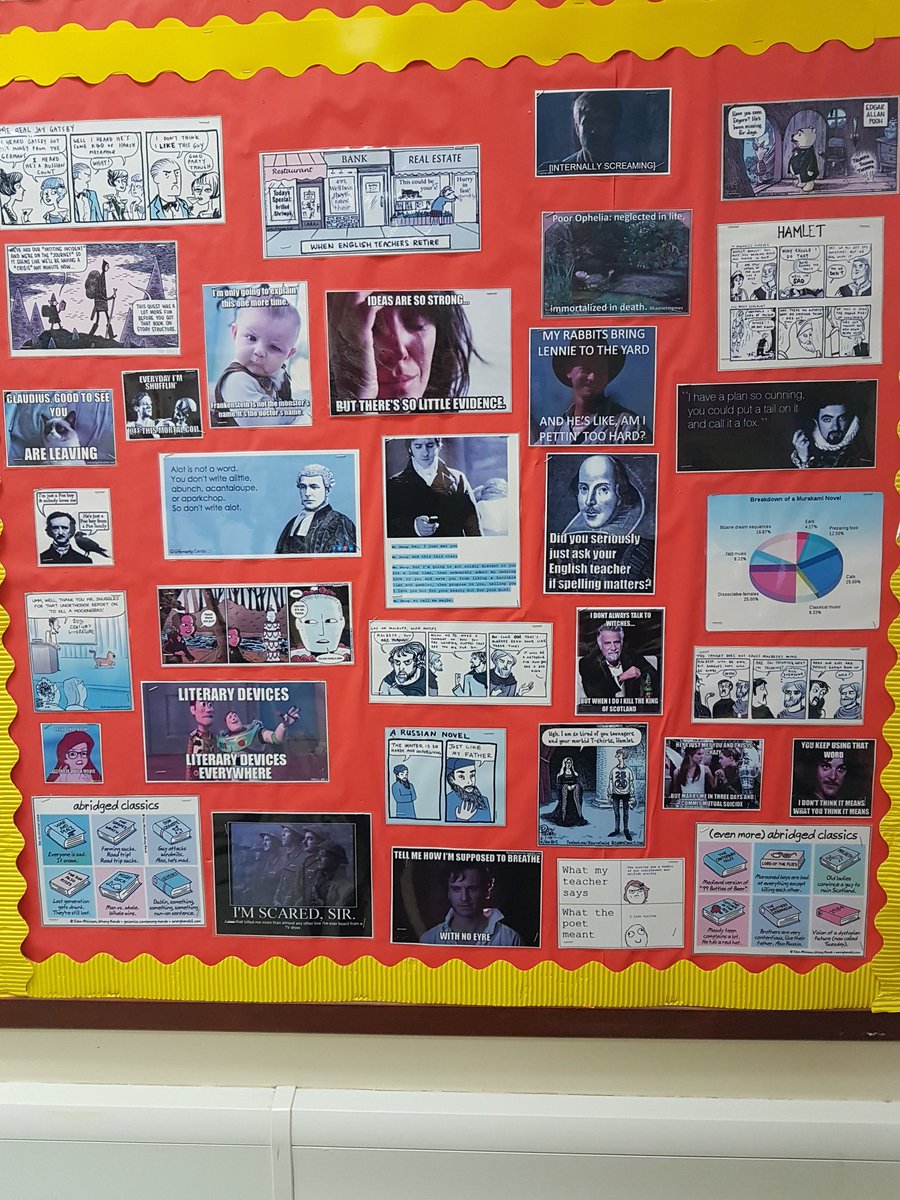 MsBLit's tweet photo. Thank you Internet for all your brilliant memes! My kids LOVE IT! #ClassroomDisplays #MemeBoard https://t.co/lqZ57HHREx