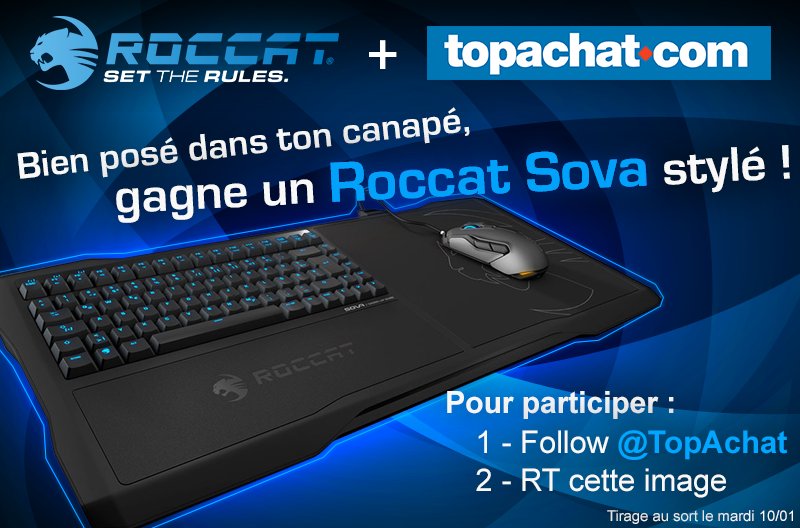 TopAchat's tweet image. #Concours 🎁 

Pour rester posé dans ton canapé, on te fait gagner un @ROCCATFrance Sova stylé !

#RT + Follow @TopAchat pour participer ! 🤓