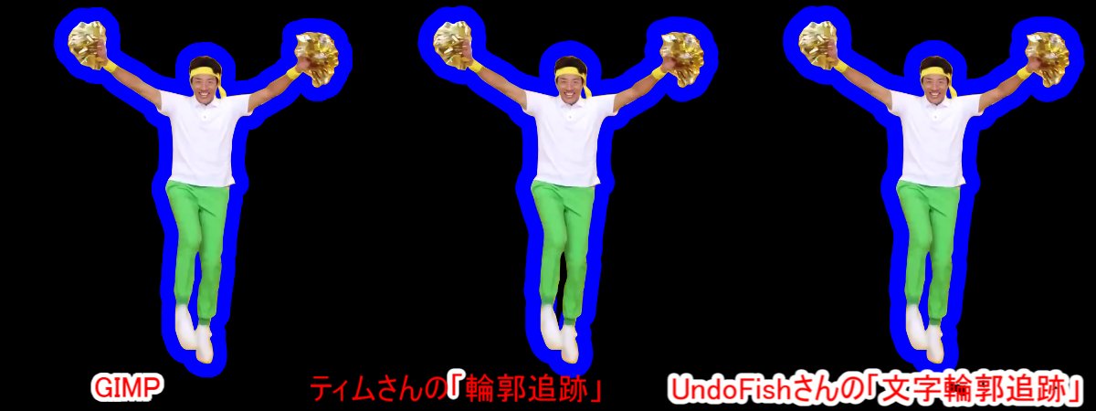 ট ইট র Kaisatsu 縁取りの代わりになるaviutlスクリプトとしてはティムさんの 輪郭追跡 やundofishさんの 文字輪郭追跡 等がありますが 前者は画像内側や文字において上手くいかず 後者は文字が細かすぎたりすると上手くいかないようでした 私の