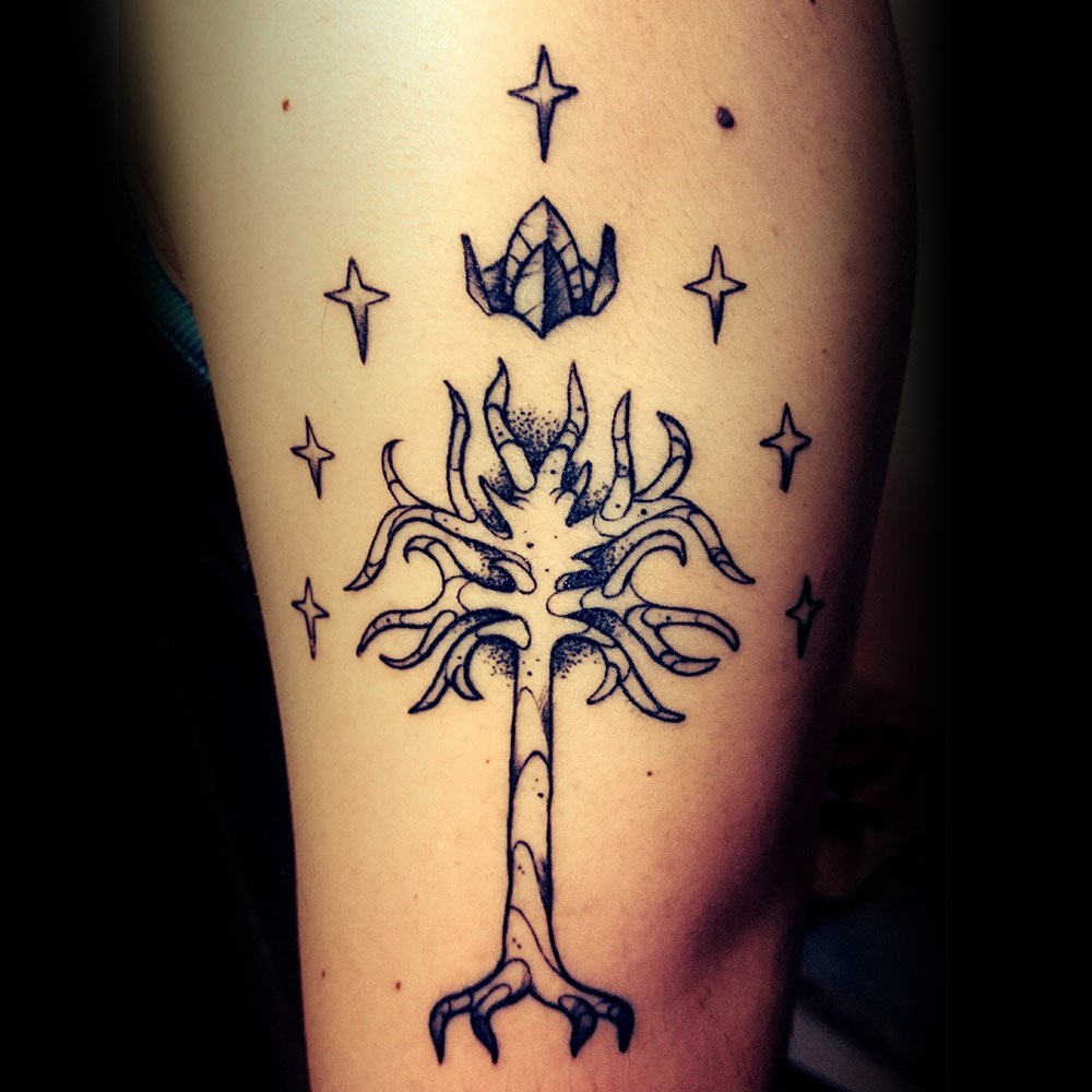 Gru on Twitter: "“Deep roots are not reached by the frost.” ― J.R.R. Tolkien #whitetree #Gondor #tattoo #LOTR #Tolkien https://t.co/7Bng5d8oEJ" / X