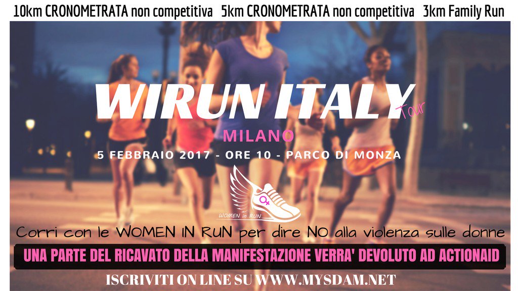 robertonavatw's tweet photo. WIRun Italy arriva il 5 febbraio 2017 per la tappa conclusiva del Tour! ---> https://t.co/TnNKT1T7t8
#WomeninRun #WIR #Milano https://t.co/7to35mhlzP