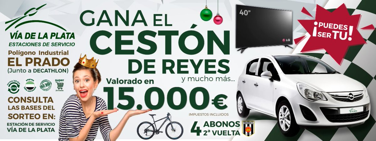 ESViadelaPlata's tweet photo. Consigue la PAPELETA del #Sorteo del CESTÓN DE REYES @ESViadelaPlata?
¿Y si te toca a tí ?
Puedes verlo en @grupogedauto #Extredauto #Mérida https://t.co/uiSbgIEgY6